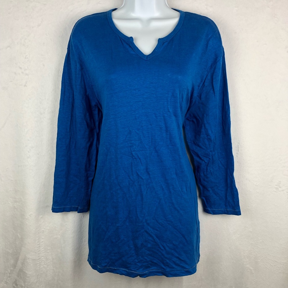 Joe’s Jeans Electric Blue Linen Top Size Medium